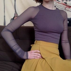 Free People Scrunch Sleeve Seamless Top